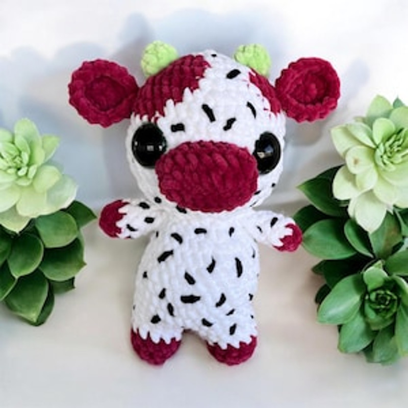 2in1 Crochet Pattern  Chubby Milky Cow Crochet Milk Cow Pattern Cute Farm Animal 13