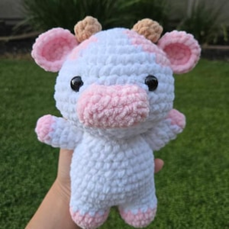 2in1 Crochet Pattern  Chubby Milky Cow Crochet Milk Cow Pattern Cute Farm Animal 16
