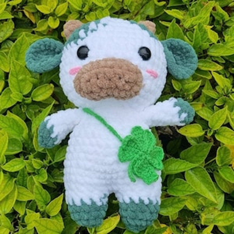 2in1 Crochet Pattern  Chubby Milky Cow Crochet Milk Cow Pattern Cute Farm Animal 11