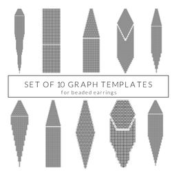 bead template, beading graph, blank template, paper graph pattern, brick stitch, square stitch, teardrop, payote stitch