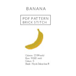 banana brick stitch pattern, miyuki delica seed beads, seed bead pattern, 111