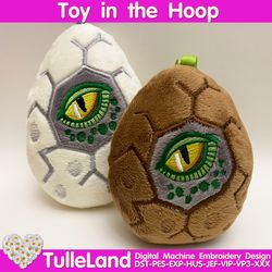 In The Hoop Machine Embroidery design ITH Dinosaur toy Dragon in the egg Dragon's eye Plush Toy soft stuffed ITH Pattern