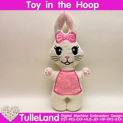 ITH Pattern Bunny Easter Stuffed Toy In The Hoop plushie Toy Rabbit Easter Day Machine Embroidery design