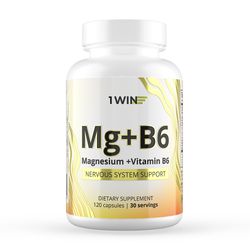 Magnesium citrate with vitamin B6,nervous system support, 120 caps.
