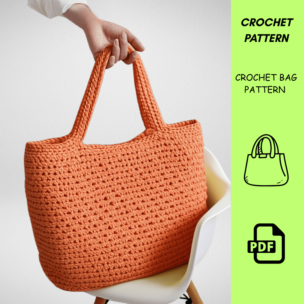 Crochet Bag Pattern XXL Tote  PDF Crochet Pattern For Large Handmade Bag  BeginnerFriendly 0