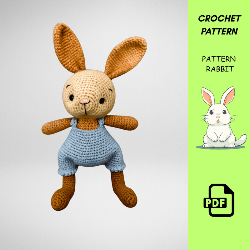 Coton My Little Rabbit Amigurumi Crochet Pattern PDF Cute Bunny Toy DIY Tutorial Digital Downloa 0