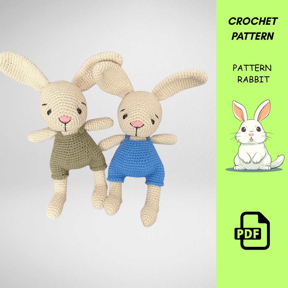 Coton My Little Rabbit Amigurumi Crochet Pattern PDF Cute Bunny Toy DIY Tutorial Digital Downloa 1