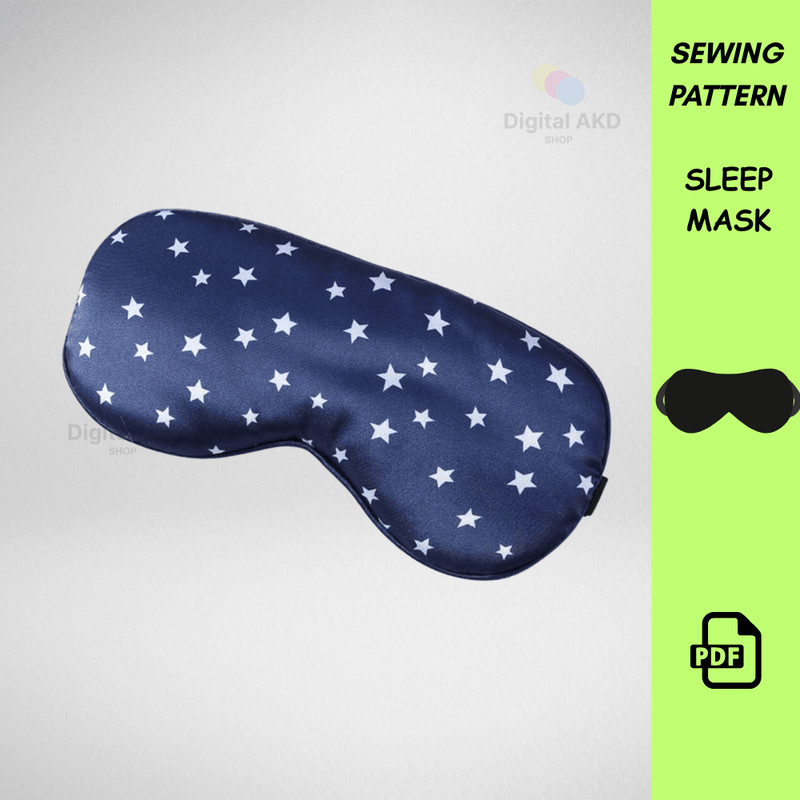 Sleep Mask Sewing Pattern PDF With Video Tutorial  Easy Eye Mask Pattern For Beginners  Sleep Aid D 0