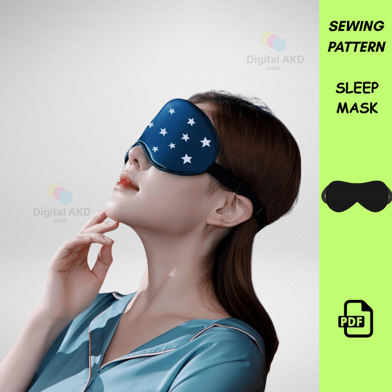 Sleep Mask Sewing Pattern PDF With Video Tutorial  Easy Eye Mask Pattern For Beginners  Sleep Aid D 1