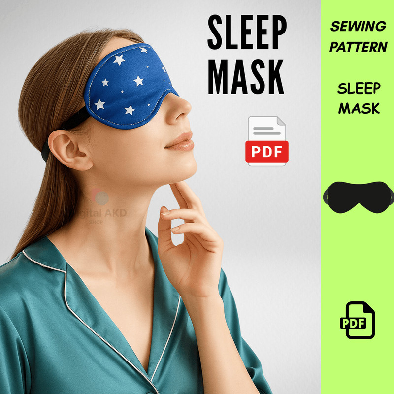 Sleep Mask Sewing Pattern PDF With Video Tutorial  Easy Eye Mask Pattern For Beginners  Sleep Aid D 2