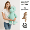 PDF Plush Big Dinosaur Crochet Pattern  Oversized Amigurumi Dinosaur Plush  DIY Giant Crochet Toy T 2