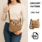 Athena Owl Bag Crochet Pattern PDF  VintageInspired Crossbody Purse  DIY Crochet Handbag Tutorial   2