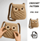 Athena Owl Bag Crochet Pattern PDF  VintageInspired Crossbody Purse  DIY Crochet Handbag Tutorial   3