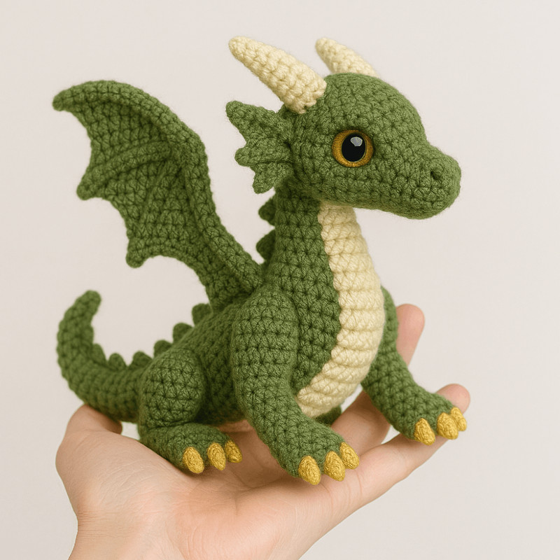 Fantasy Dragon Crochet Pattern PDF  Amigurumi Dragon Plush  DIY Crochet Toy Tutorial  Crochet Patte 1