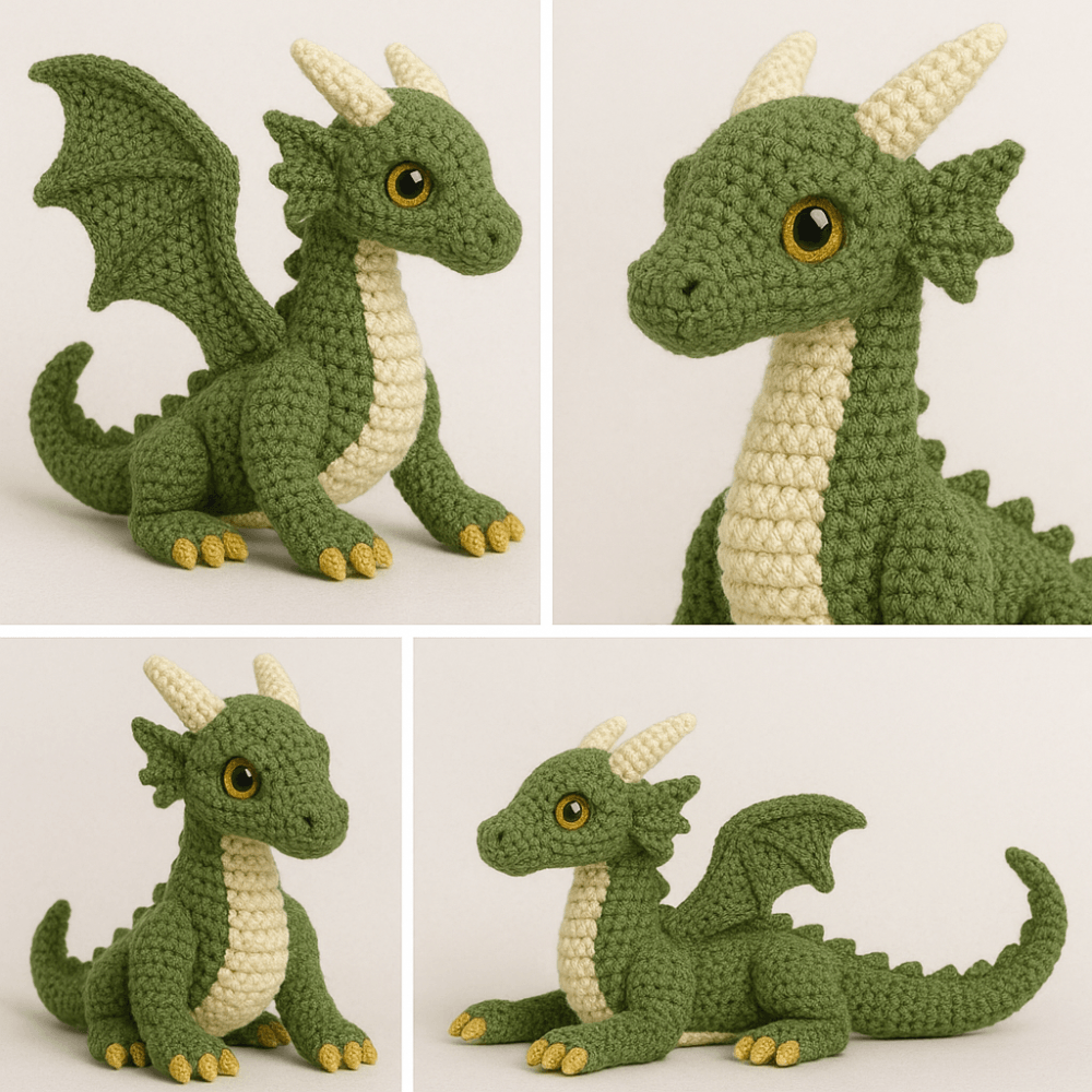 Fantasy Dragon Crochet Pattern PDF  Amigurumi Dragon Plush  DIY Crochet Toy Tutorial  Crochet Patte 2