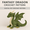 Fantasy Dragon Crochet Pattern PDF  Amigurumi Dragon Plush  DIY Crochet Toy Tutorial  Crochet Patte 0