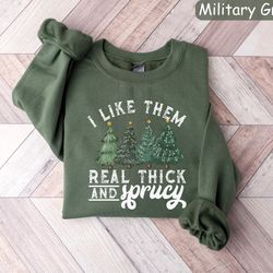 christmas tree sweatshirt, funny christmas shirt, womens merry christmas shirts, holiday sweaters, christmas crewneck sw