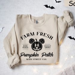 farm fresh pumpkin patch sweatshirt, fall crewneck sweatshirt, pumpkin shirt, fall sweater, pumpkin patch sweatshirt, wo