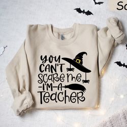 halloween teacher sweatshirt, spooky teacher shirt, fall shirts for teachers, trick or teach, retro halloween teacher sh