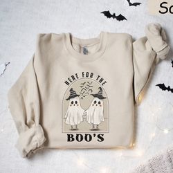 here for the boos sweatshirt, halloween ghost sweatshirt, cute ghost shirt, funny halloween sweatshirt, halloween crewne