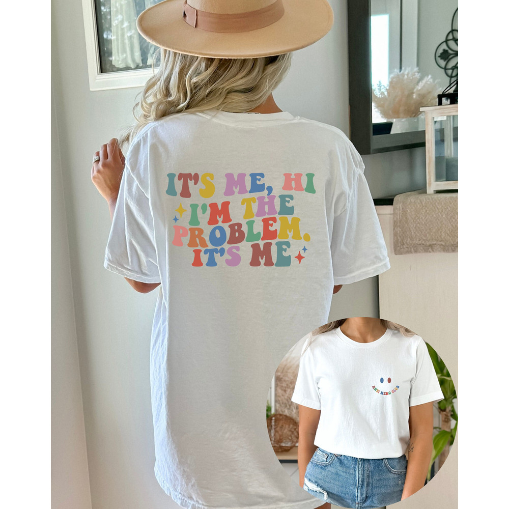 Its Me Hi I'm the Problem Shirt Midnights Album Sweatshirt, Black And White Book Spines, Fan shirt, positive shirt.jpg