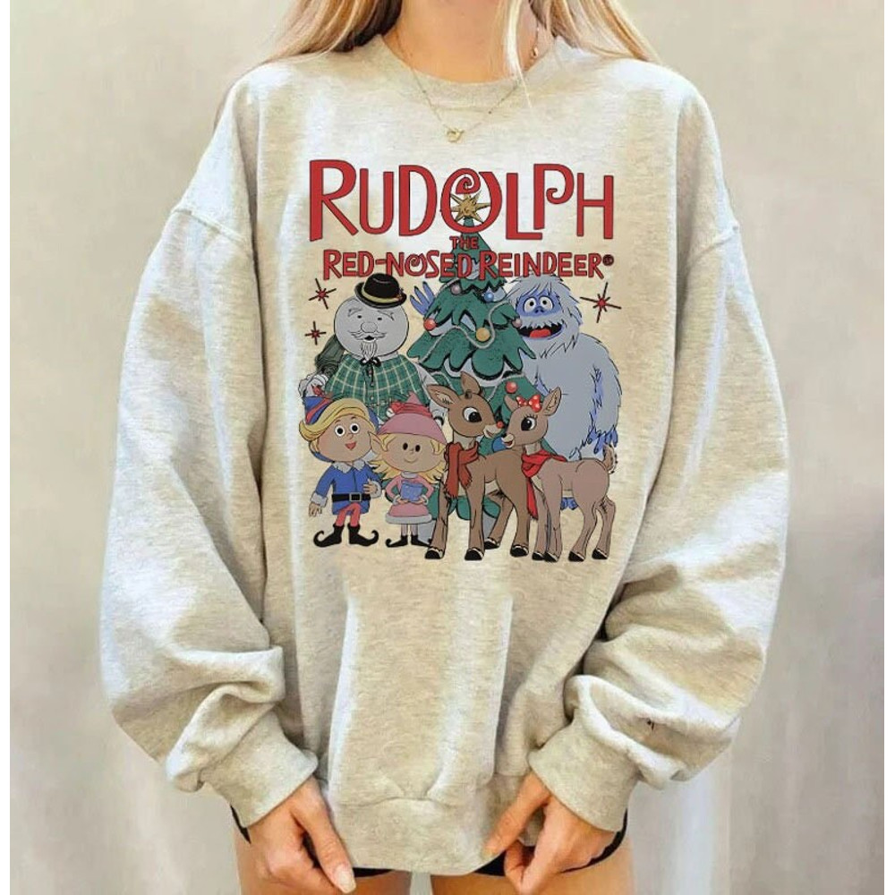 Rudolph The Red Nosed Reindeer Sweatshirt, Rudolph Christmas Sweatshirt, Christmas Movie Shirt, Rudolph Xmas Sweater.jpg