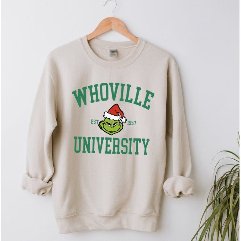 Vintage Whoville University Sweatshirt, Grinch Christmas Sweatshirt, Whoville Est 1957 Shirt, Christmas Gift, Whoville Sweatshirt.jpg