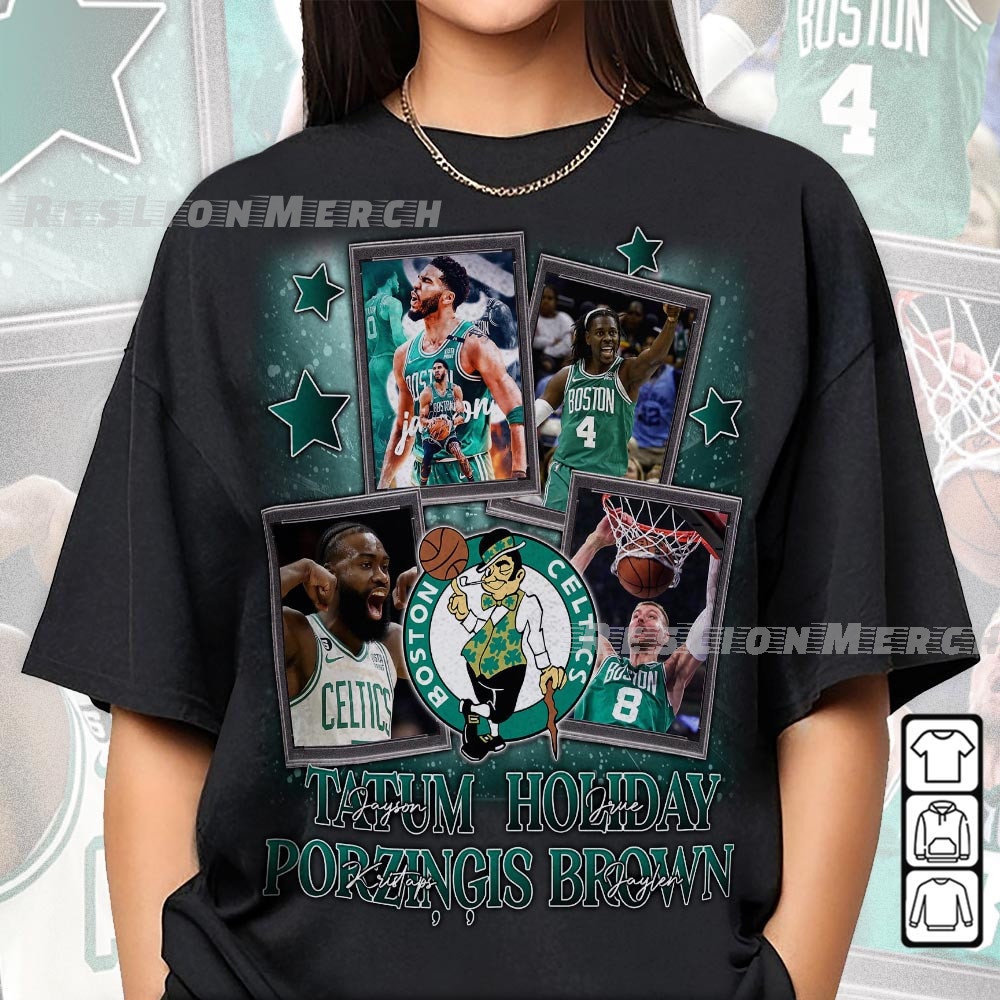 Celtics Vintage Signatures Basketball Shirt, Jayson Tatum, Kristaps, Holiday, Jaylen Brown, Derrick Boston Retro Unisex Fan Gift 2811 VCT.jpg