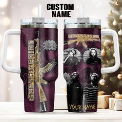 custom name suicideboys stop staring at the shadows album rap christmas 90s 40oz stanley tumbler, ra