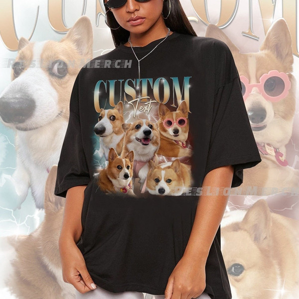 Custom Retro Dog Bootleg Shirt, Dog Bootleg Retro 90s Tee, Custom Pet Photo, Custom Pet Portrait, Dog Owner Gift, Pet Lovers Gift TA2311.jpg