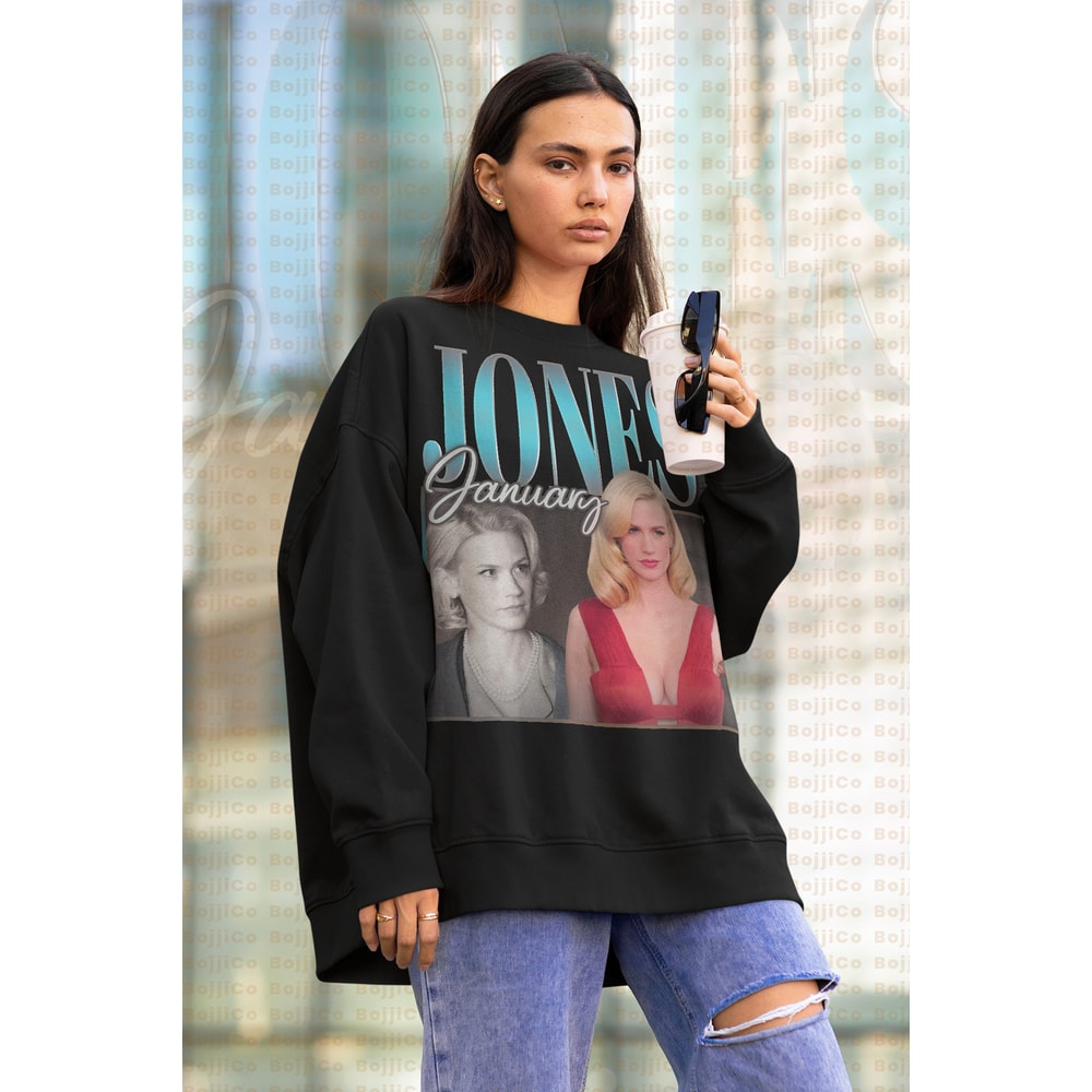 American Actress JANUARY JONES VINTAGE Retro Sweatshirt Betty Draper, Don Draper, Peggy Olson Fan Homage Sweater, American Wedding Shirt.jpg