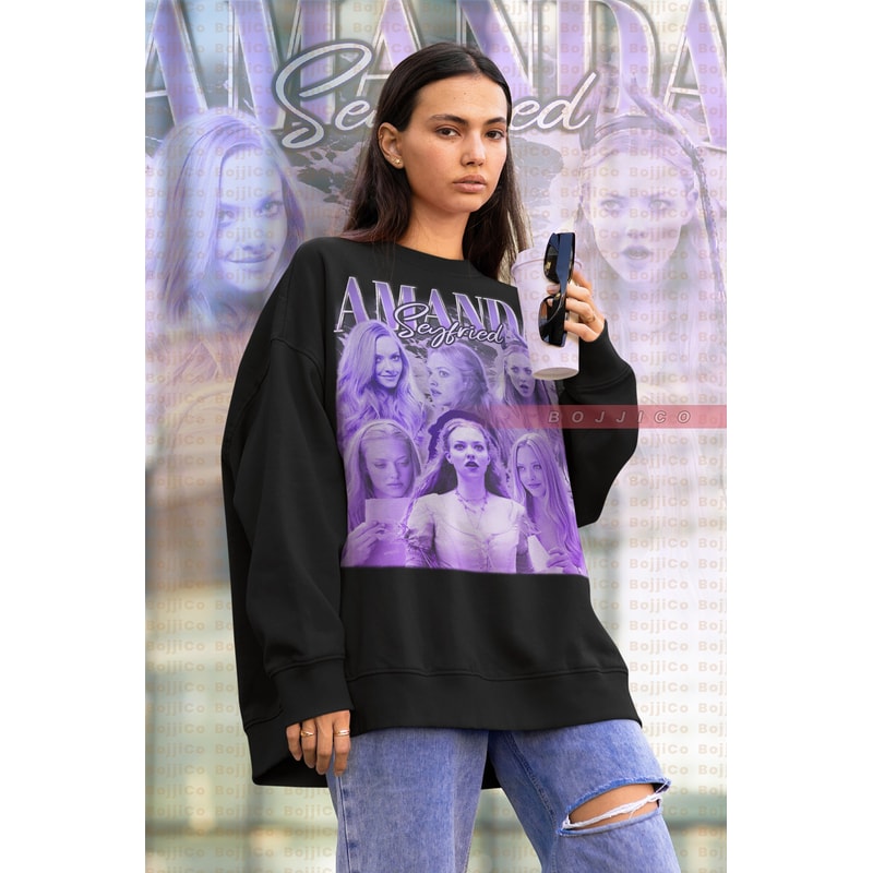 AMANDA SEYFRIED Vintage American actress Sweatshirt, Sexy Amanda Seyfried Homage Fan Tees Amanda Seyfried Retro 90s, Amanda Seyfried Gift.jpg