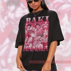 baki hanma anime pink shirt, vintage baki hanma shirt retro 90s, baki the grappler shirt, manga yuji