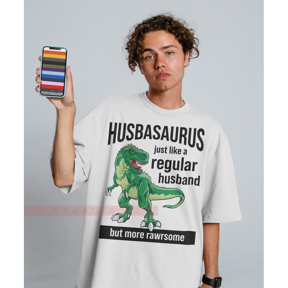Husbasaurus Tees, Husband Shirt, Gift for Him, Funny Husband Shirt, Gift from Wife, Anniversary Gift for Him, Gift for Husband, Anniversary.jpg