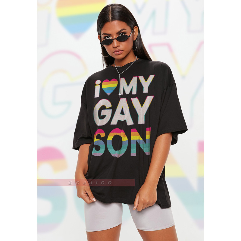 I Love My Gay Son Unisex Shirts, PRIDE Months Shirts, Human's Right, Funny LGBT T-Shirt, LGBT Gay Pride, Pride Rainbow Love Symbol Shirt.jpg
