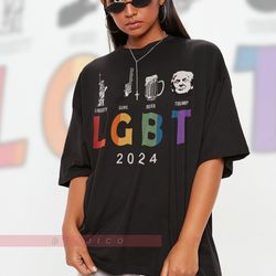 lgbt 2024 unisex shirts, pride month shirts, lgbtq queer af unisex t-shirt  huma