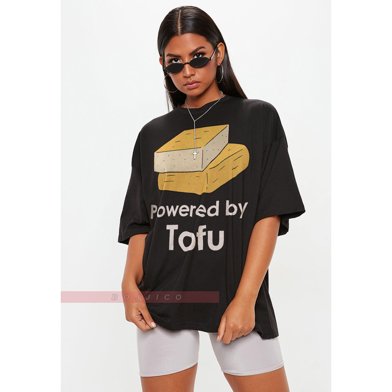POWERED BY TOFU Unisex shirt Funny Shirt, Tofu Shirts, Team Herbivore T-Shirt,Vegan Shirt,Gift For Vegan,Vegetarian Tee,Funny Vegan Shirt,.jpg