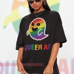retro lgbtq queer af unisex t-shirt  human's right, funny lgbt t-shirt, gay prid