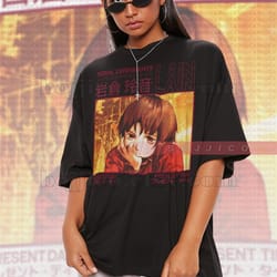 serial experiments lain shirt, classic lain iwakura tshirt, anime 90s, lain vint