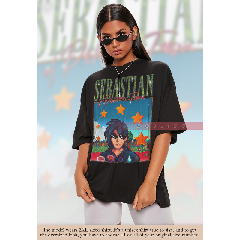 STARDW VALLEY SEBASTIAN Shirt, Food Spirit Stardw Vally Shirt, Stardw Vally Character Harvey Tshirt, Farming Harvst Moon Rpg Video Game Tee.jpg