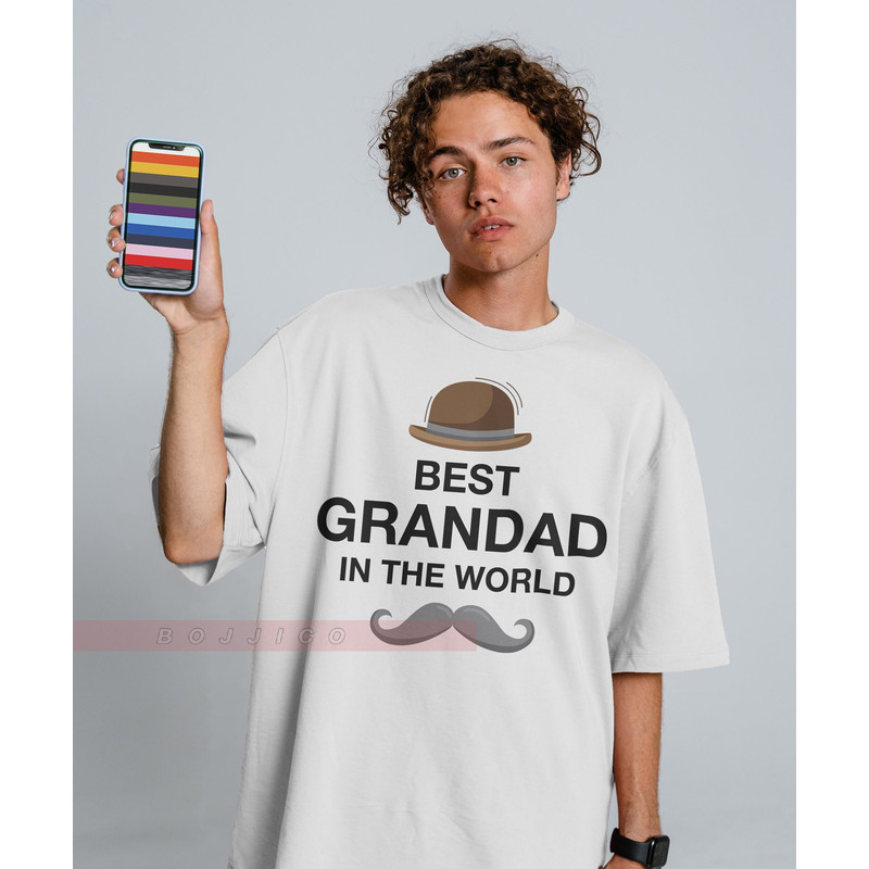 The Best Grandad In The World Unisex Tees,The Grandfather, Officially World's Best Man Grandpa Gift, Vintage Gift for Grandad from Grandkids.jpg