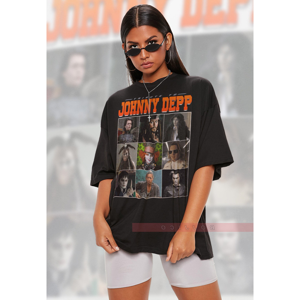 Tribute To JOHNNY DEPP Vintage Shirt, Johnny Depp Homage Tshirt, Justice Johnny Depp Fan Tees, Johnny Depp 90s Sweater, Johnny Depp Gift.jpg