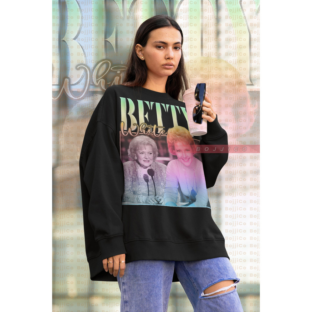 BETTY WHITE Sweatshirt, Betty White Golden Girls, The Proposal Betty Fan Tees, Betty White Retro 90s Sweater, Betty White Merch Gift.jpg