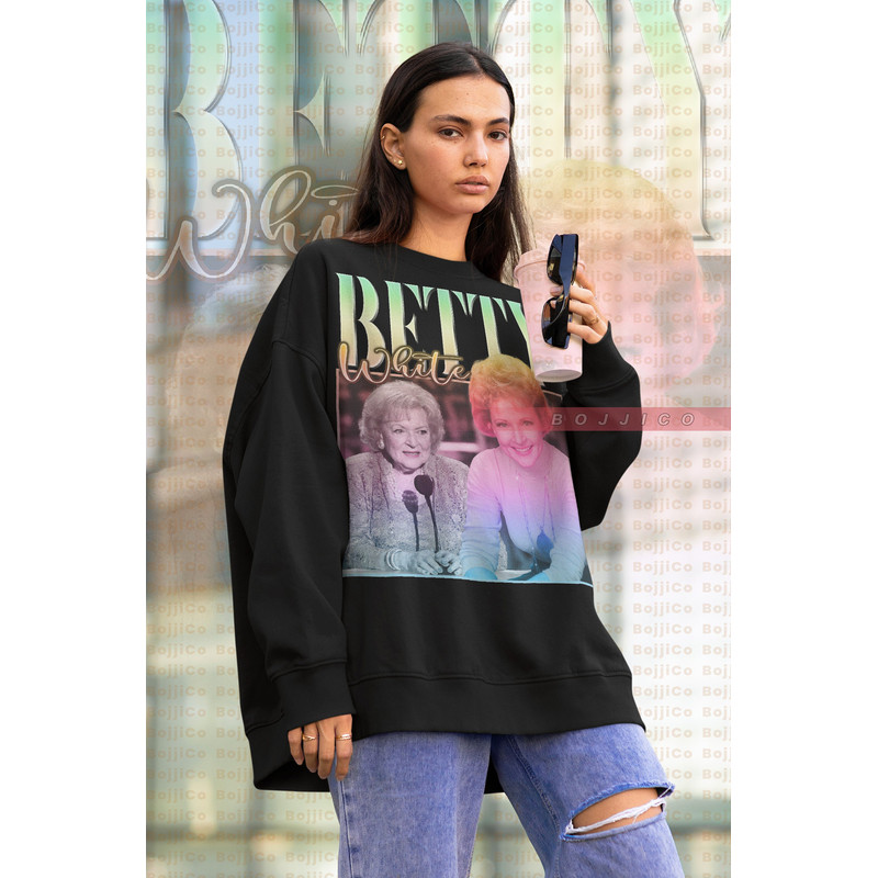 BETTY WHITE Sweatshirt, Betty White Golden Girls, The Proposal Betty Fan Tees, Betty White Retro 90s Sweater, Betty White Merch Gift.jpg