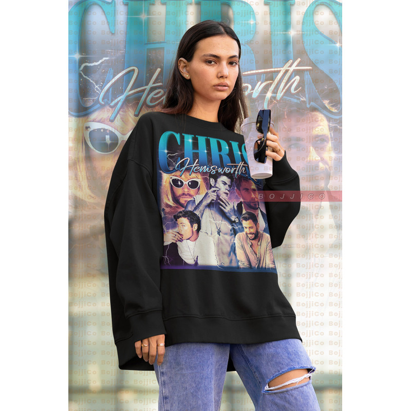 CHRIS HEMSWORTH Sweatshirt, Chris Hemsworth Sweater, Chris Hemsworth Vintage , Chris Hemsworth Gift for fan, Chris Hemsworth Sweater-1.jpg