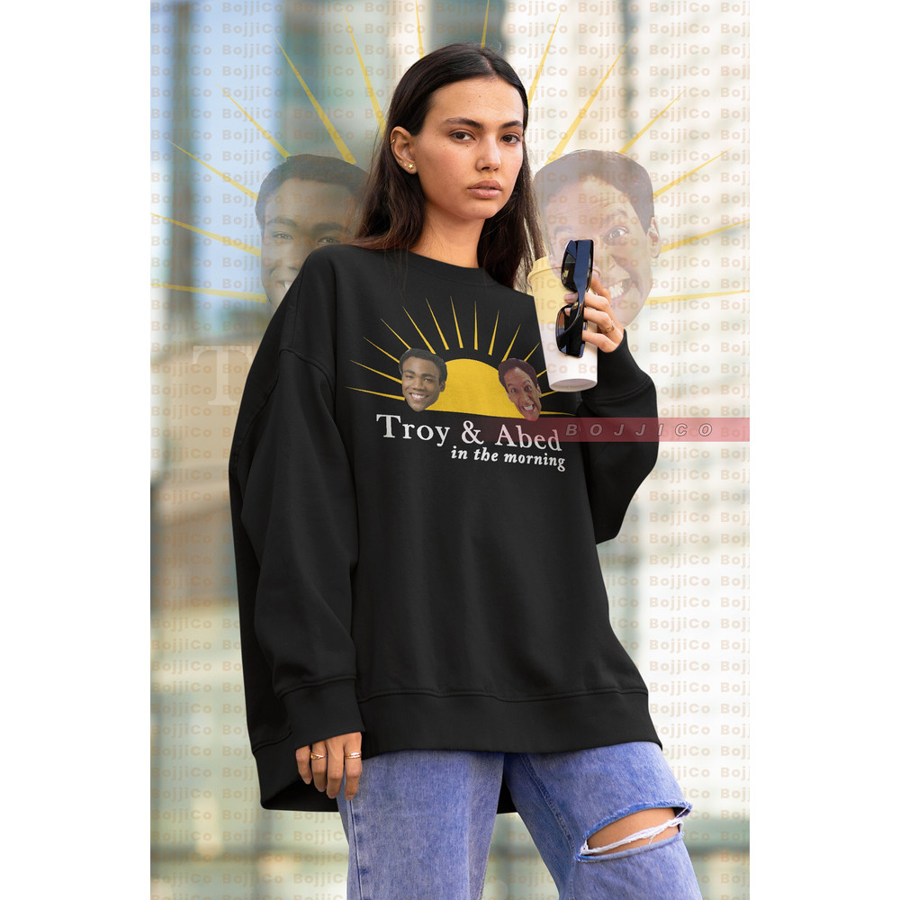 COMMUNITY TROY and ABED Sweatshirt, Troy and Abed In The Morning Sweater, The Communnity Tv Series Merch American Sitcom, Troy Abed Sweater.jpg