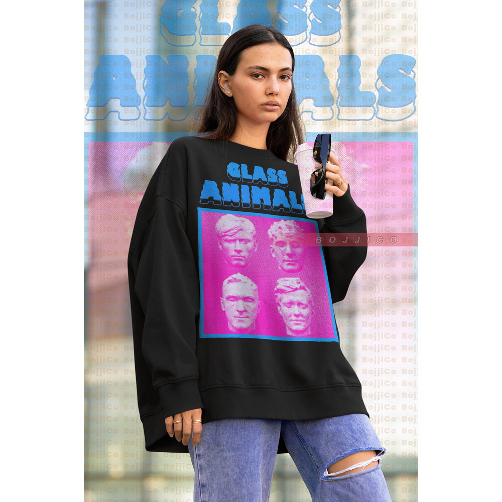 GLASS ANIMALS Heat Waves Sweatshirt, Glass Animals Viral Sweater, Glass Animals Merch, Glass Animals Shirt, Glass Animals Retro 90s Tees,.jpg