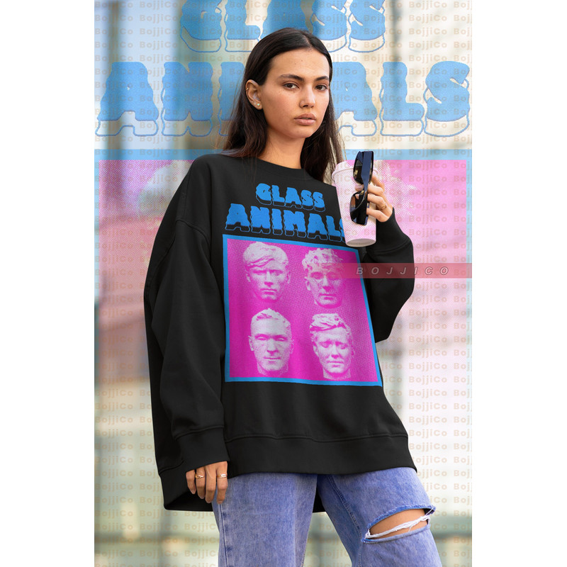 GLASS ANIMALS Heat Waves Sweatshirt, Glass Animals Viral Sweater, Glass Animals Merch, Glass Animals Shirt, Glass Animals Retro 90s Tees,.jpg