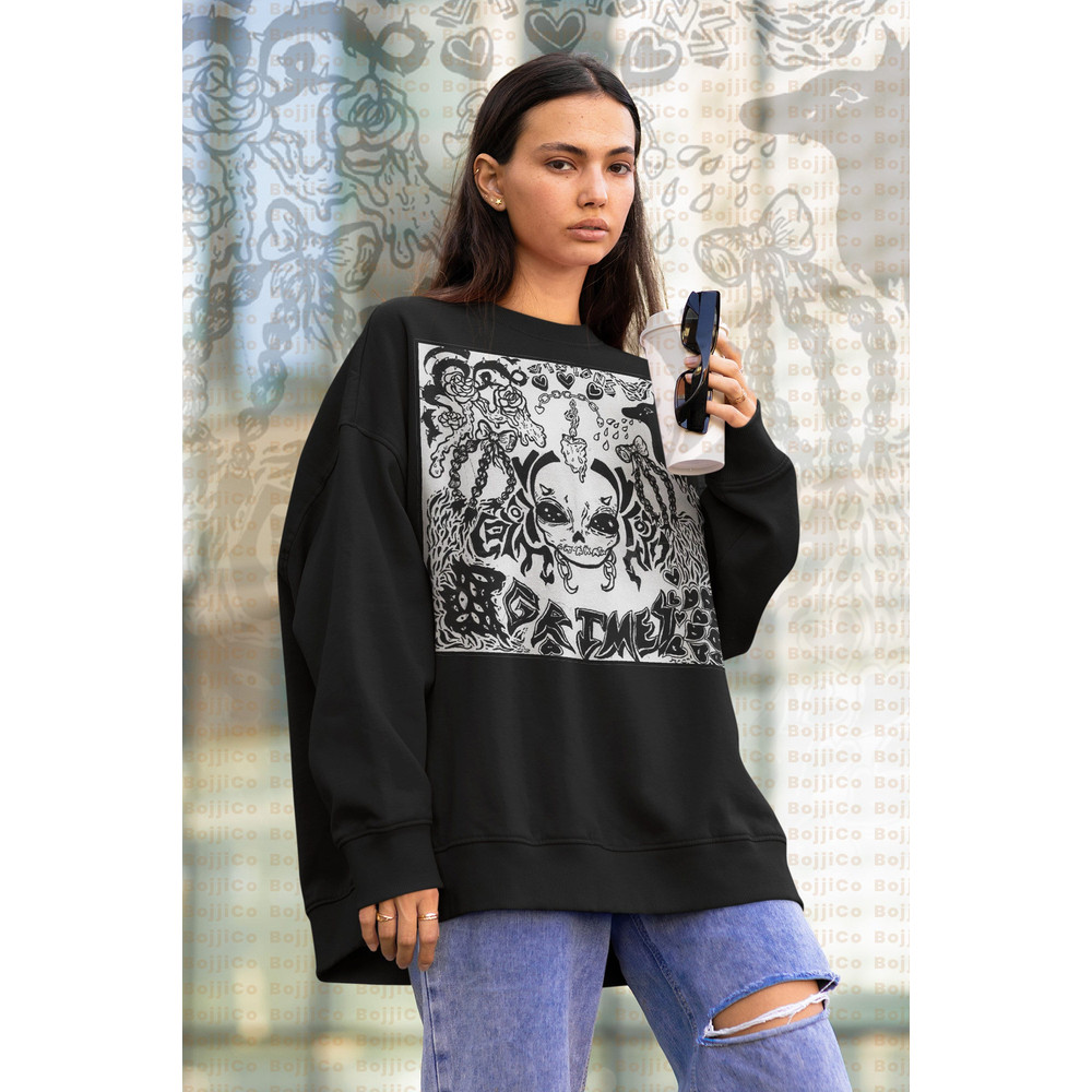 Grimes Visionns Retro Vintage Unisex Sweatshirt Canadian Musician Grimms Tees & Sweater For Men, Musicial Gift For Women, Grimes Vissionss.jpg
