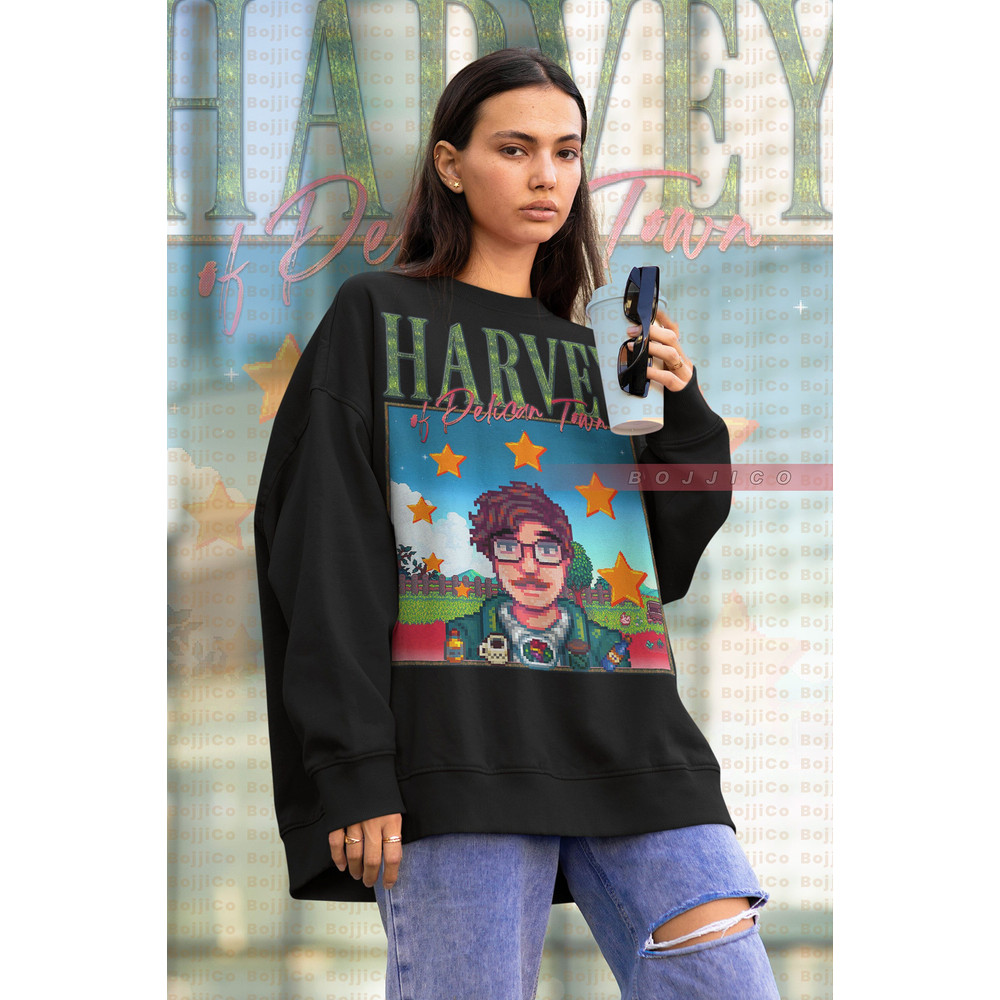 HARVEY STARDW VALLEY Sweatshirt,Food Spirit Stardw Vally Sweater  Stardw Vally Character Harvey Gift,, Farming Harvst Moon Rpg Video Game.jpg